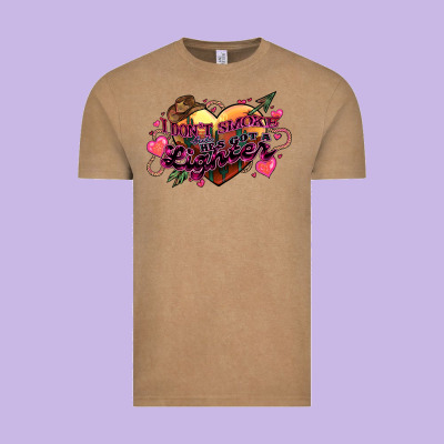 I Don't Smoke But He's Got A Lighter Vintage Tee Designed By Howdyjamesfarm