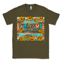 Army Green Welcome fall Classic Tee - Artiststas