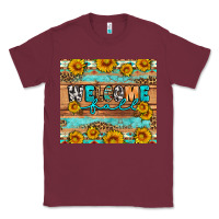 Burgundy Welcome fall Classic Tee - Artiststas