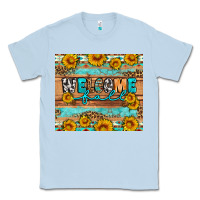Dusty Blue Welcome fall Classic Tee - Artiststas