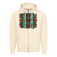Sandshell serape aztec leopard and turquoise glitter with gemstone brushstroke Zipper Hoodie - Artiststas