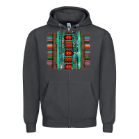 Smoke serape aztec leopard and turquoise glitter with gemstone brushstroke Zipper Hoodie - Artiststas