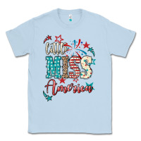 Dusty Blue Little miss America 4th of july Classic Tee - HowdyJamesFarm