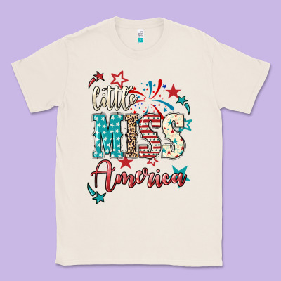 Little Miss America 4th Of July Classic Tee Designed By Howdyjamesfarm
