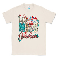 Natural Little miss America 4th of july Classic Tee - HowdyJamesFarm