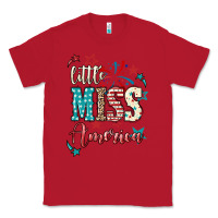 Red Little miss America 4th of july Classic Tee - HowdyJamesFarm