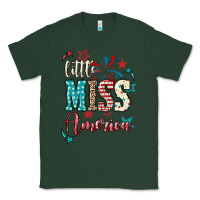 Sports Green Little miss America 4th of july Classic Tee - HowdyJamesFarm