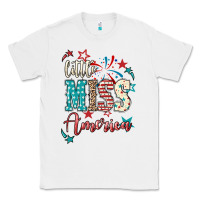 White Little miss America 4th of july Classic Tee - HowdyJamesFarm