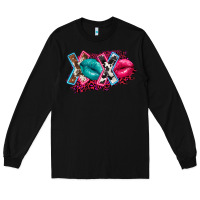 Black Western xoxo Long Sleeve Tee - FaDigitalArtStudio