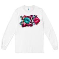 White Western xoxo Long Sleeve Tee - FaDigitalArtStudio