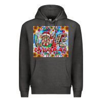 Charcoal Heather Love Christmas highland cow Premium Hoodie - CowhideDigitalArt