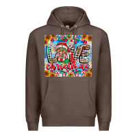 Coffee Love Christmas highland cow Premium Hoodie - CowhideDigitalArt