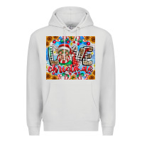 Dove Grey Love Christmas highland cow Premium Hoodie - CowhideDigitalArt