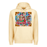 Love Christmas Highland Cow Premium Hoodie | Teevron