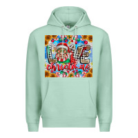 Seafoam Love Christmas highland cow Premium Hoodie - CowhideDigitalArt