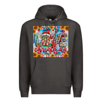 Smoke Love Christmas highland cow Premium Hoodie - CowhideDigitalArt