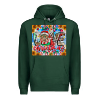 Sports Green Love Christmas highland cow Premium Hoodie - CowhideDigitalArt