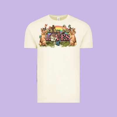 Oh How He Loves Us Cross Easter Day Vintage Tee Designed By Howdyjamesfarm