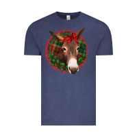 Vintage Denim Christmas donkey with bandana Vintage Tee - Jasminsmagicworld