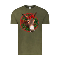 Vintage Olive Christmas donkey with bandana Vintage Tee - Jasminsmagicworld