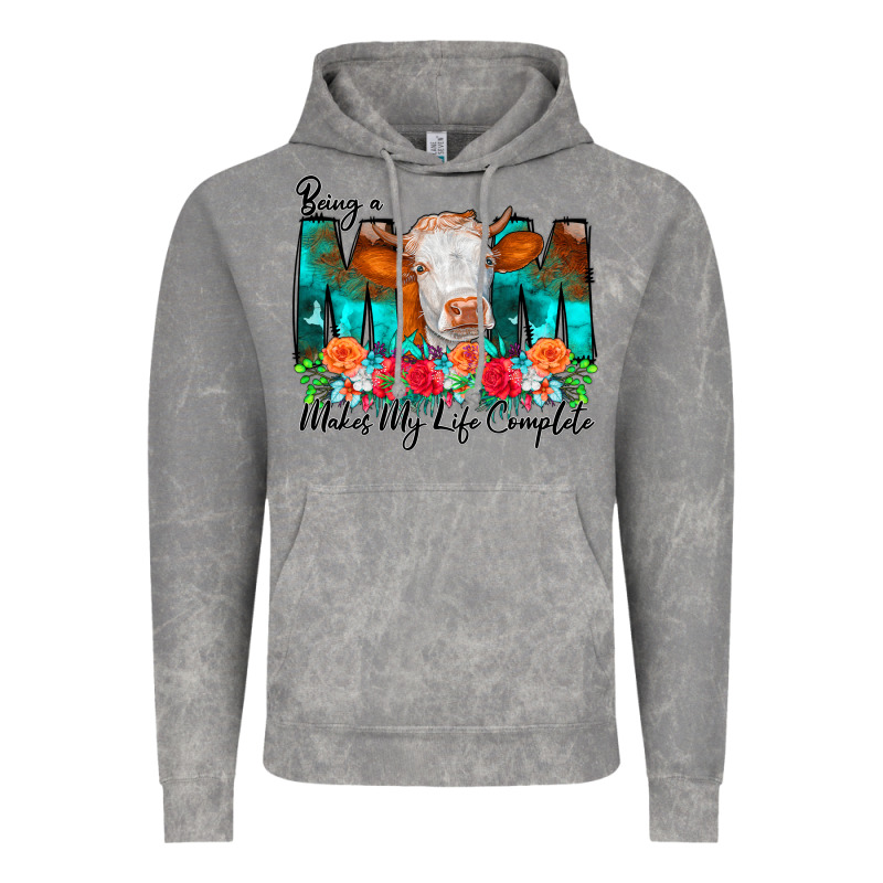 Being A Mom Makes My Life Complete Vintage Hoodie by CowCowDesign | Teevron