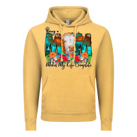 Vintage Mustard Being a Mom Makes My Life Complete Vintage Hoodie - CowCowDesign