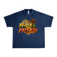 Navy Black and proud Urban Heavy Tee - HowdyJamesFarm