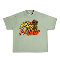 Oil Green Black and proud Urban Heavy Tee - HowdyJamesFarm