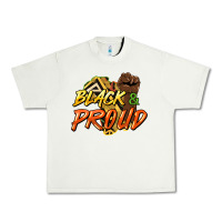 Pistachio Black and proud Urban Heavy Tee - HowdyJamesFarm