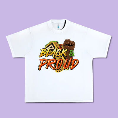 Black And Proud Urban Heavy Tee Designed By Howdyjamesfarm