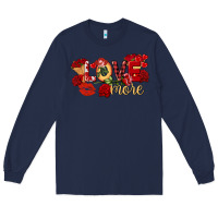 Navy Love more Valentine's Day Long Sleeve Tee - FaDigitalArtStudio