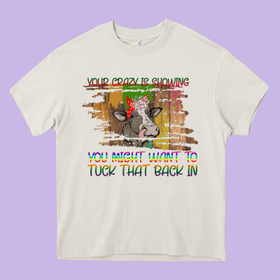 Your Crazy Is Showing Heavy Core Tee Designed By Bettercallsaul