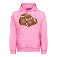 Fuchsia Pink football patch Urban Hoodie - AdoDesignShop