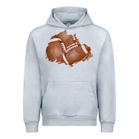 Heather Grey football patch Urban Hoodie - AdoDesignShop