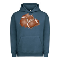 Pigment Midnight Navy football patch Urban Hoodie - AdoDesignShop