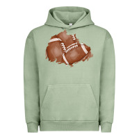 Pigment Oil Green football patch Urban Hoodie - AdoDesignShop