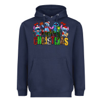 Navy merry christmas stitch Heavyweight Hoodie - AdoDesignShop