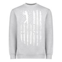 Heather Grey American Flag Golf Clothing  Golfer Vintage Golf Heavyweight Sweatshirt - longCreatives
