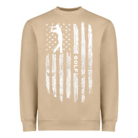 Mushroom American Flag Golf Clothing  Golfer Vintage Golf Heavyweight Sweatshirt - longCreatives
