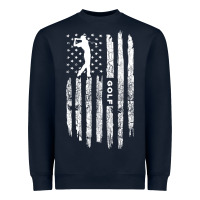 Navy American Flag Golf Clothing  Golfer Vintage Golf Heavyweight Sweatshirt - longCreatives