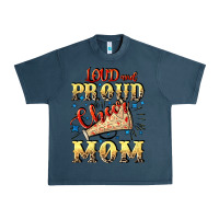 Midnight Navy Loud and proud cheer Mom Mother's Day Urban Heavy Tee - CowGirlArtShop