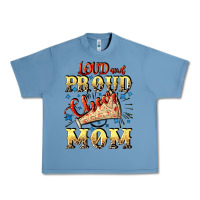 Pebble Blue Loud and proud cheer Mom Mother's Day Urban Heavy Tee - CowGirlArtShop