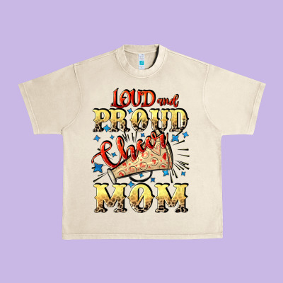 Loud And Proud Cheer Mom Mother's Day Urban Heavy Tee Designed By Cowgirlartshop
