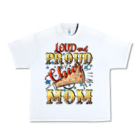 White Loud and proud cheer Mom Mother's Day Urban Heavy Tee - CowGirlArtShop