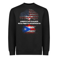 Black American Raised with Puerto Rican Roots Puerto Rico Heavyweight Sweatshirt - longCreatives
