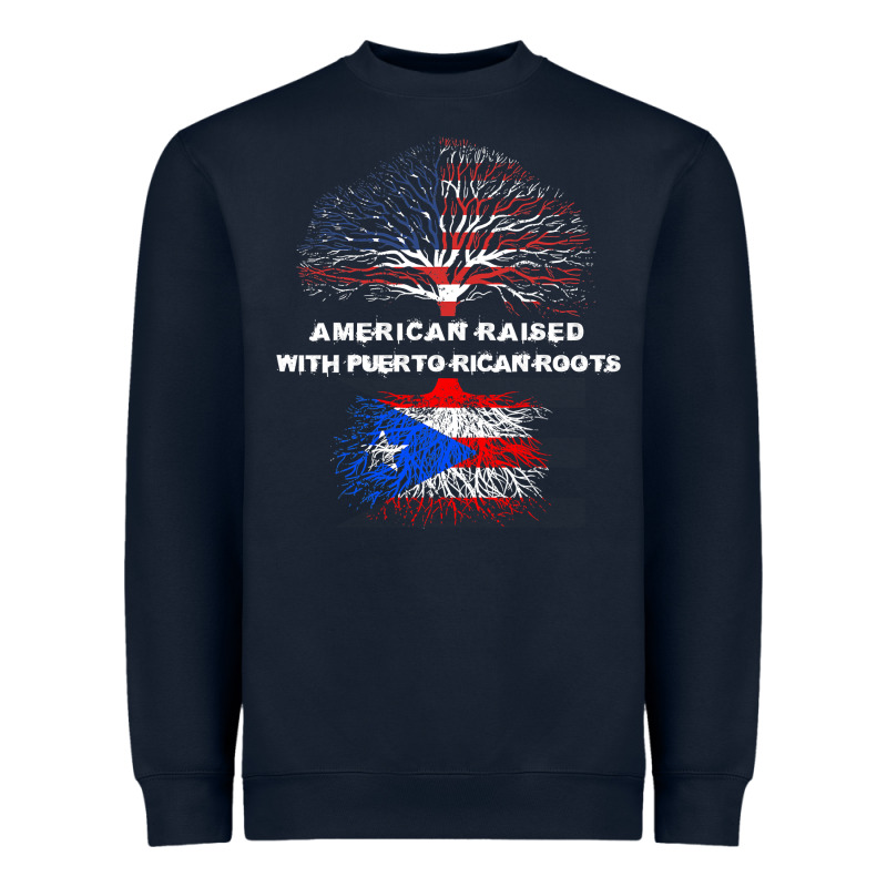 American Raised With Puerto Rican Roots Puerto Rico Heavyweight Sweatshirt by longCreatives | Teevron