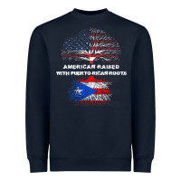 Navy American Raised with Puerto Rican Roots Puerto Rico Heavyweight Sweatshirt - longCreatives