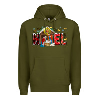 Army Green Noel Premium Hoodie - CowhideDigitalArt