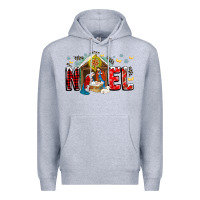Heather Grey Noel Premium Hoodie - CowhideDigitalArt
