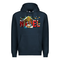 Navy Noel Premium Hoodie - CowhideDigitalArt